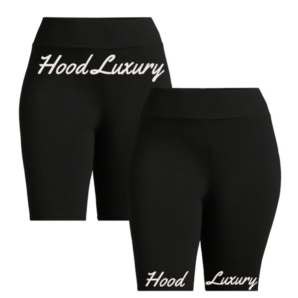 Womens Biker Shorts Front & Lower Logo