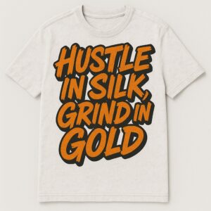 Hustle In Silk Grind In Gold T Shirt